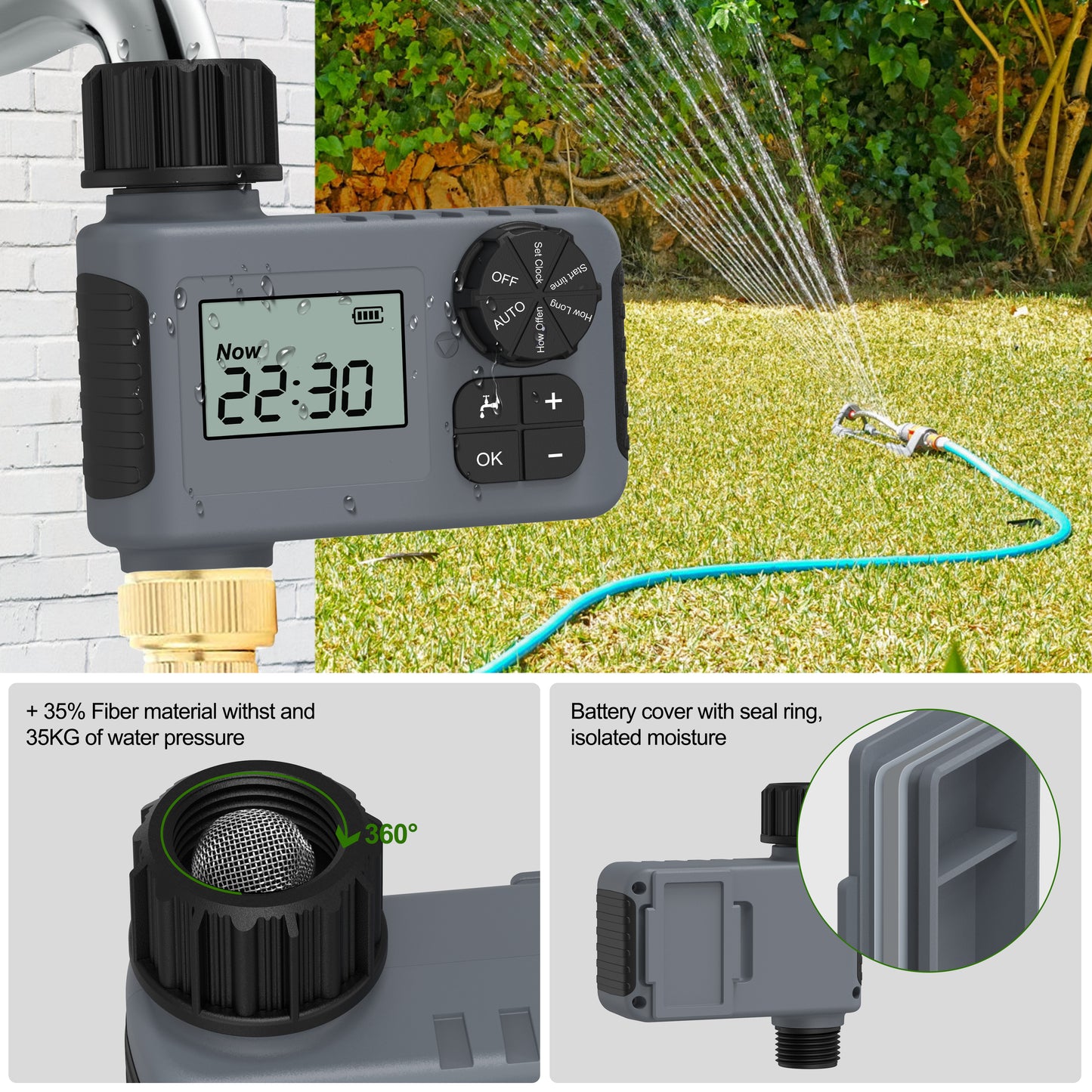 Sprinkler Timer, Programmable Water Timer for Garden Hose