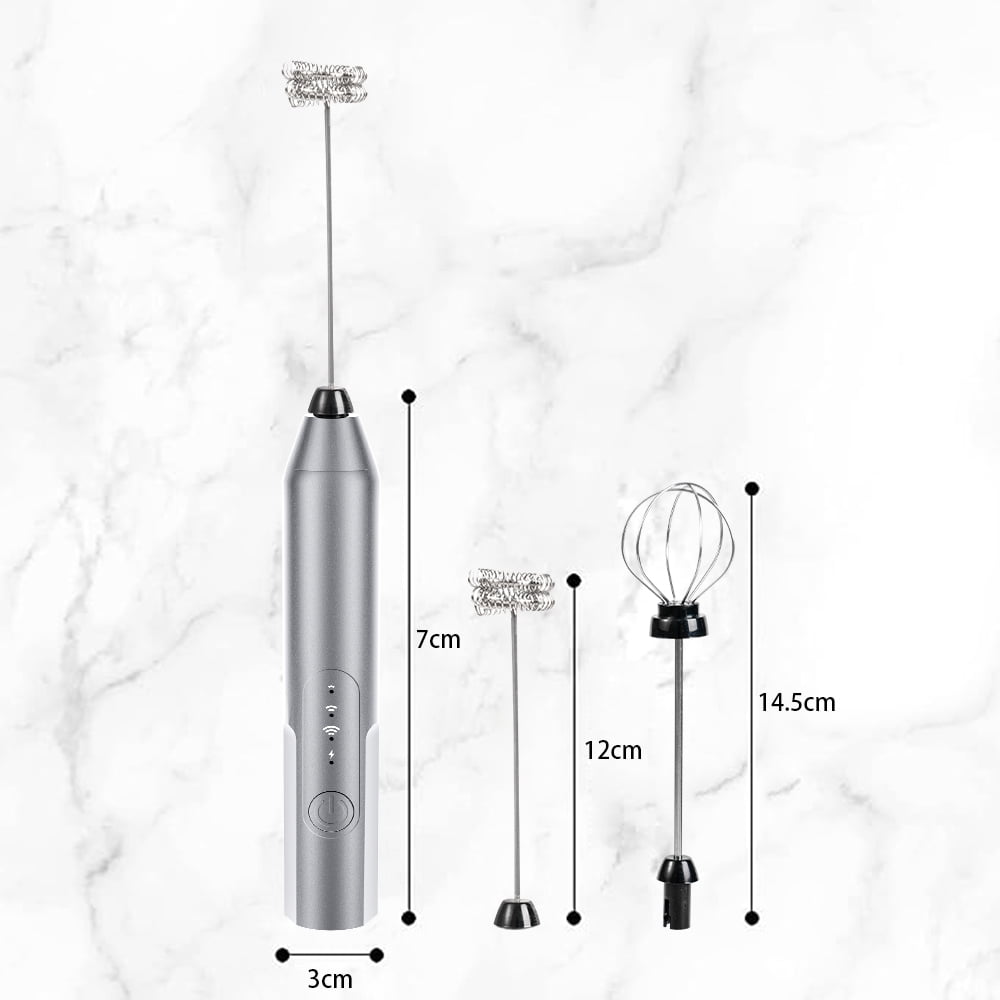 Handheld Milk Frother, Electric Whisk & Mini Blender, Stainless Steel Drink Mixer