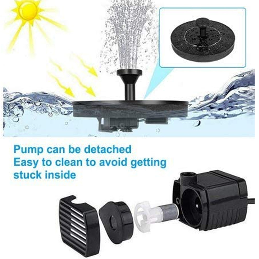 Solar Fountain Pump for Bird Bath Garden Outdoor