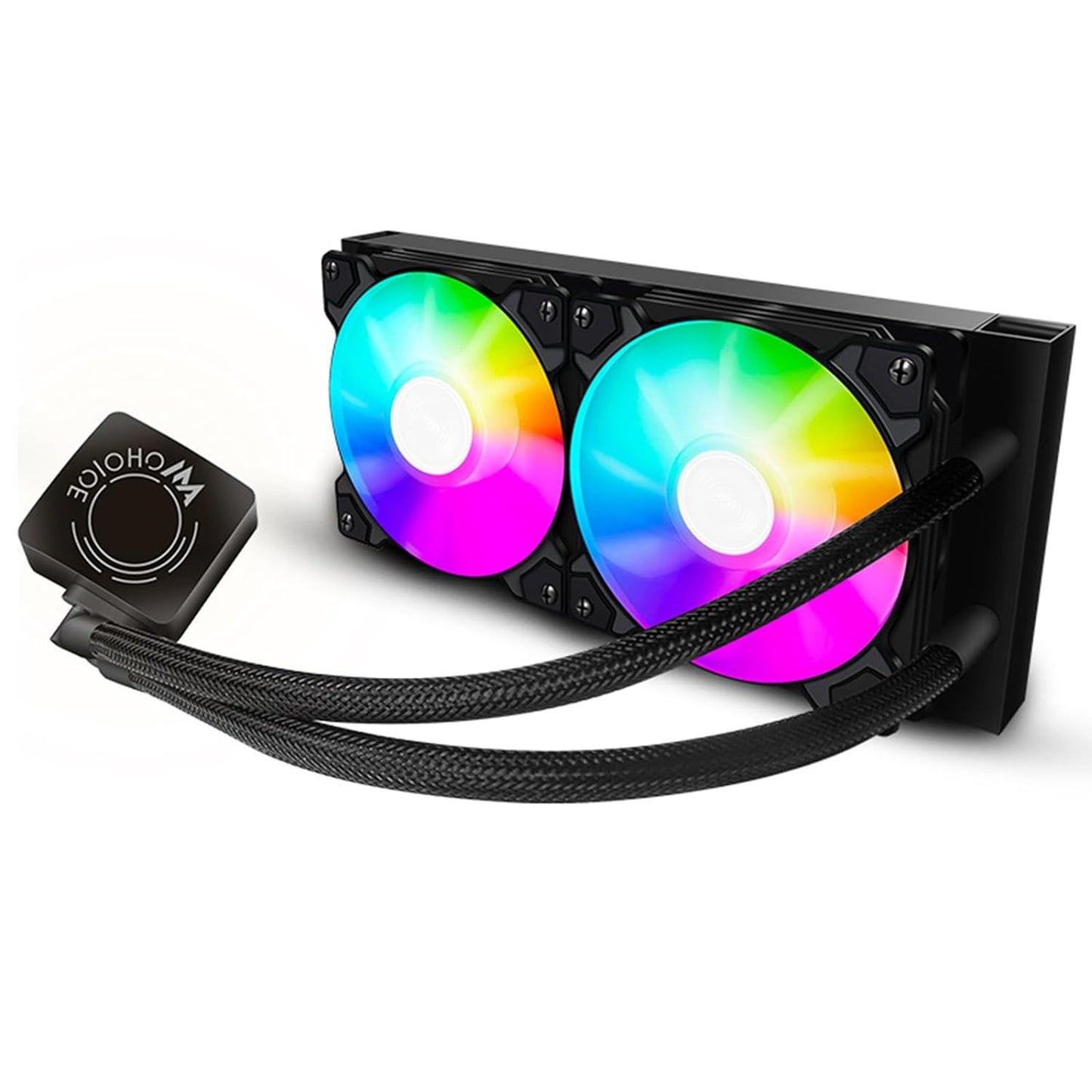 CPU Liquid Cooler CPU Water Cooler 240mm Aio CPU Cooler Liquid CPU Cooling, Compatible with AMD Intel LGA RGB - Black