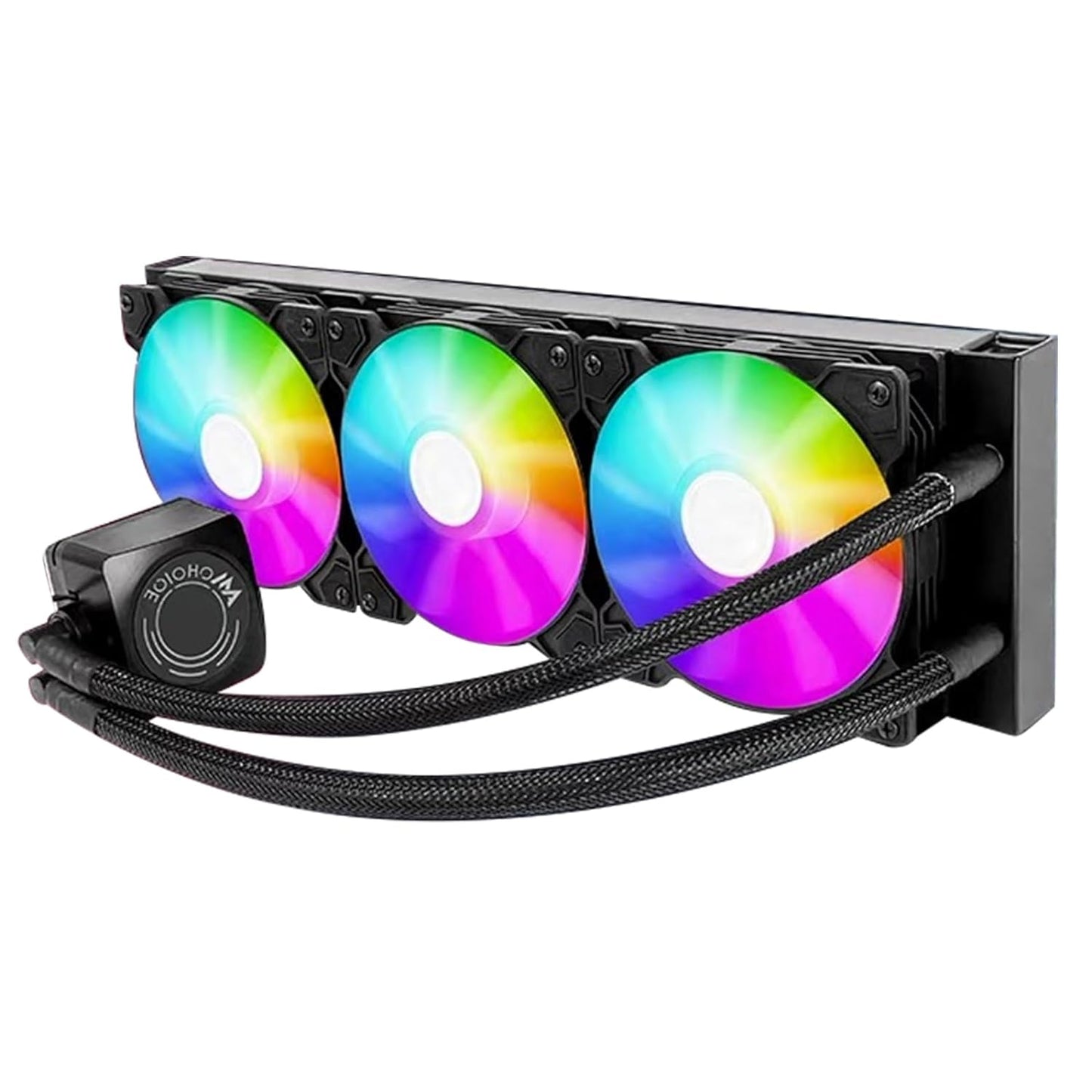 CPU Cooler Liquid Cooling CPU Water Cooler LGA 360mm Aio CPU High Efficiency Water Cooler with 1800 RPM, Compatible with Intel LGA RGB AMD - Black