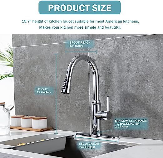 ull Down Sprayer Kitchen Faucet