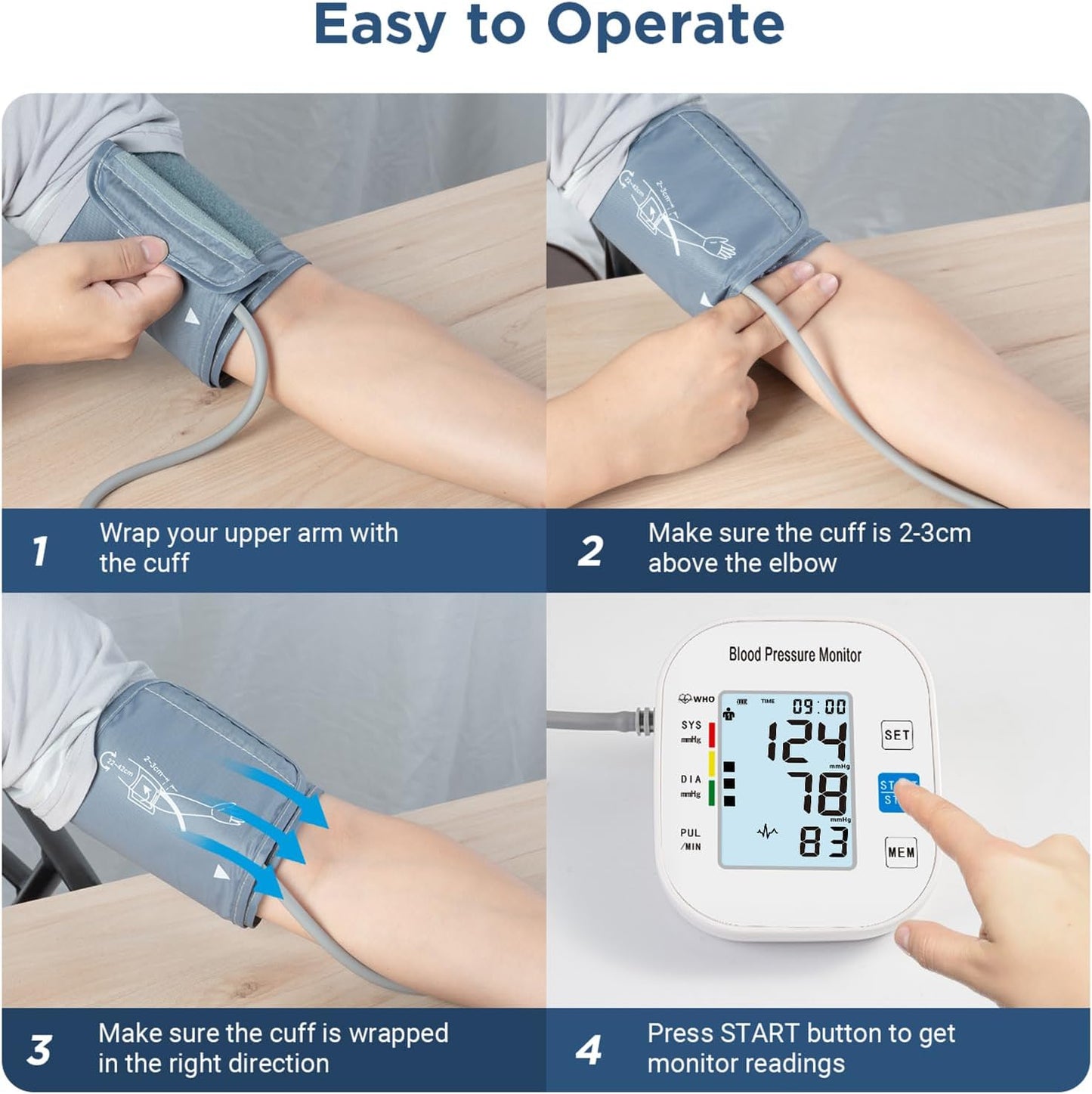 Blood Pressure Monitors Automatic Upper Arm Dual User