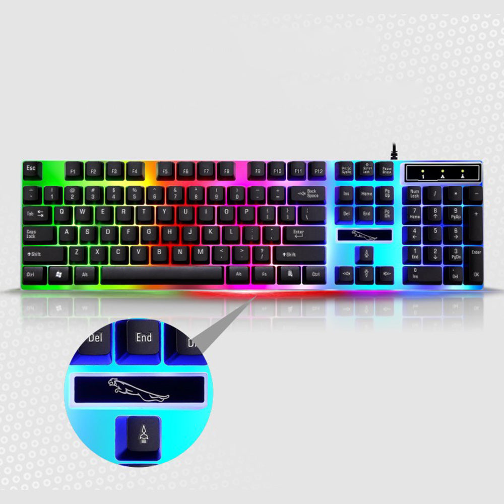 LED Gaming Keyboard and Mouse Combo with Rainbow Backlit