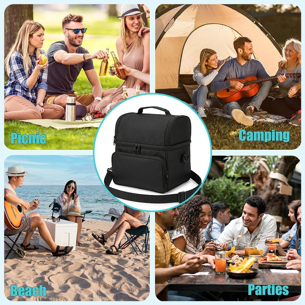 Camping Cooler, Worksite Lunchbox, Soft Shell Lunch Bag for Construction Sites, Work and Everyday Use