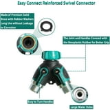2 Way Hose Splitter, 2 Way Water Splitter Heavy Duty, Garden Faucet, Faucet Splitter, Hose and Splitter, Garden Hose and Splitter, Hose Bib Splitter, with Shut off Valve