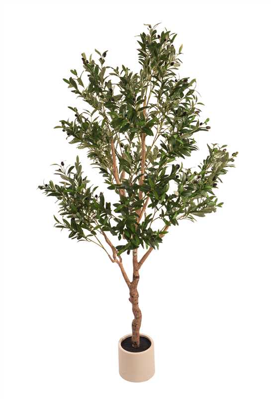 Artificial Olive Trees 7 ft Large Olive Plants with White Planter Home Decor Housewarming Gift