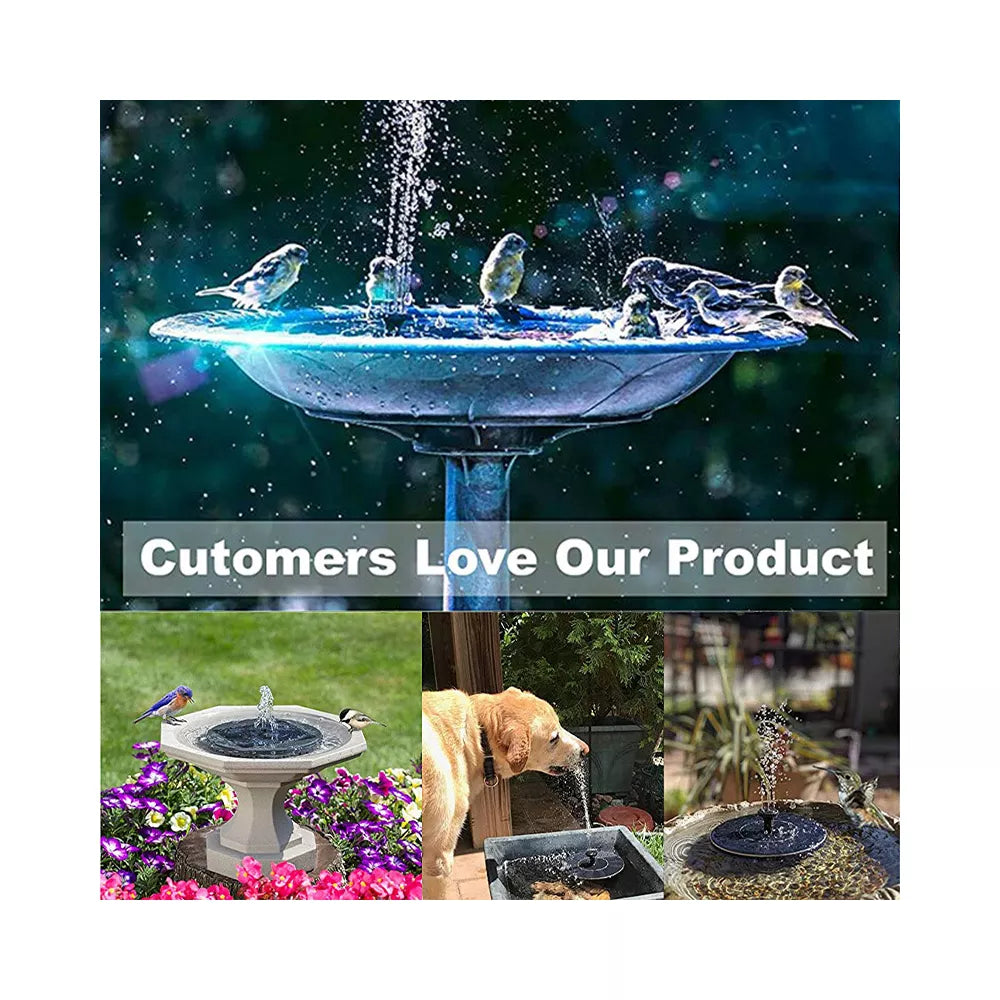 Solar Bird Bath Fountain Pump 4 Nozzle Solar Fountain