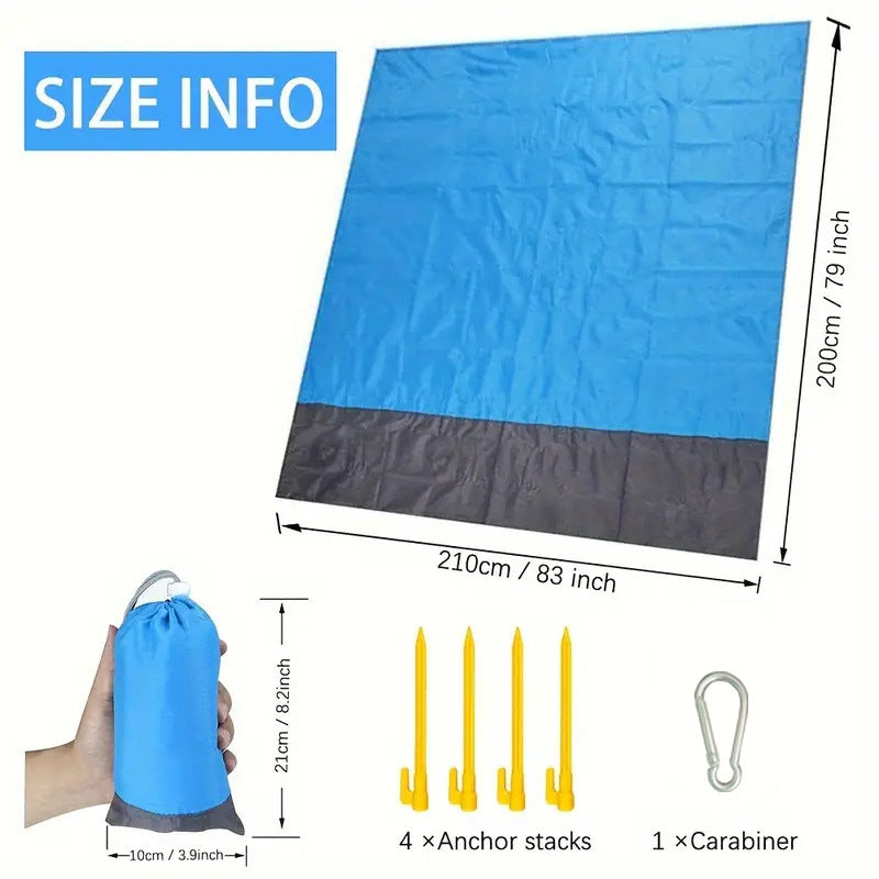 Sand Free Beach Blanket Outdoor Waterproof Picnic Blanket Sand Proof Mat 79 X 83 in