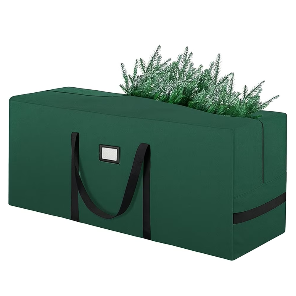 7.5Ft Christmas Tree Storage Bag, Used For Holding Artificial Christmas Trees, Green (50"x16"x20")