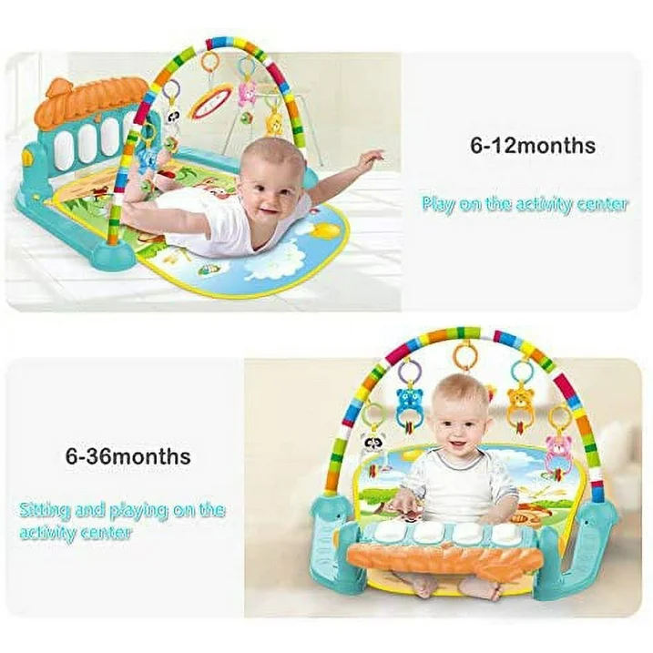 Baby Play Mat Newborn Piano Toys Music Mirror Gym Floor Playmat Infants