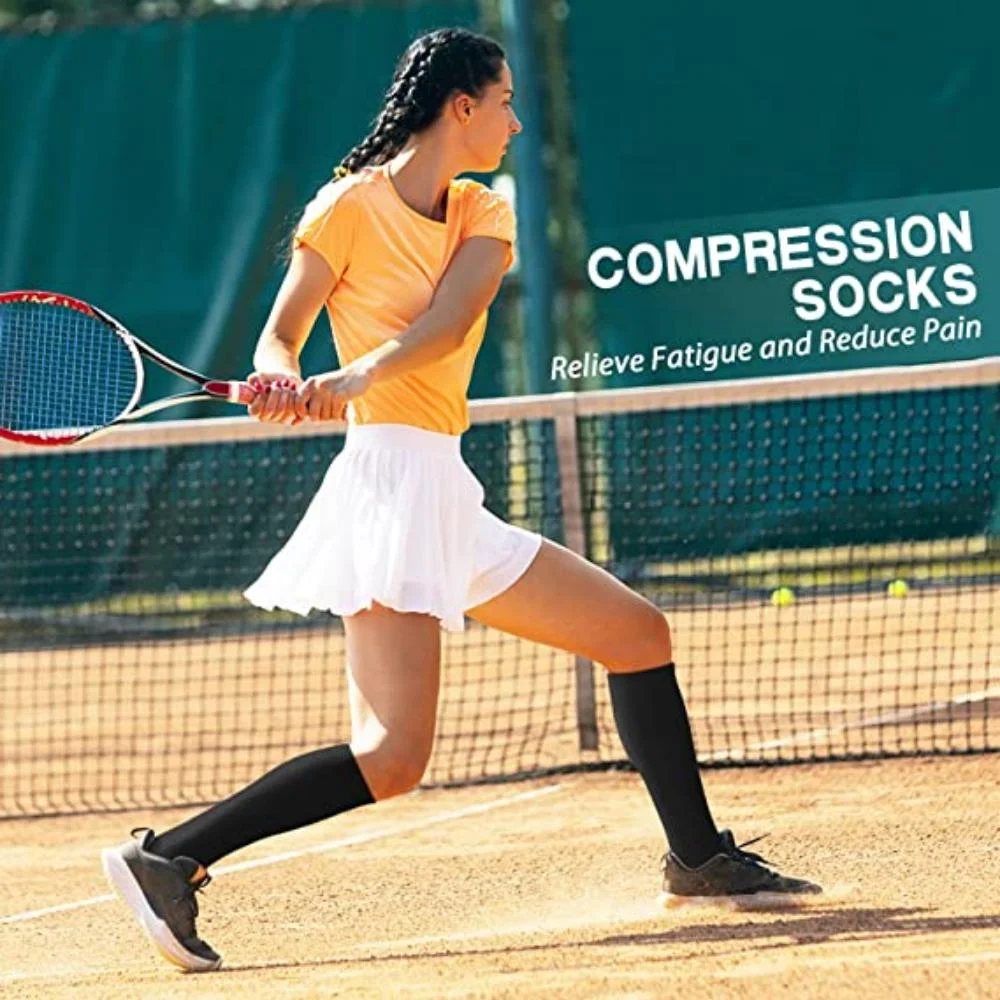 Compression knee Socks 3 Pairs Black
