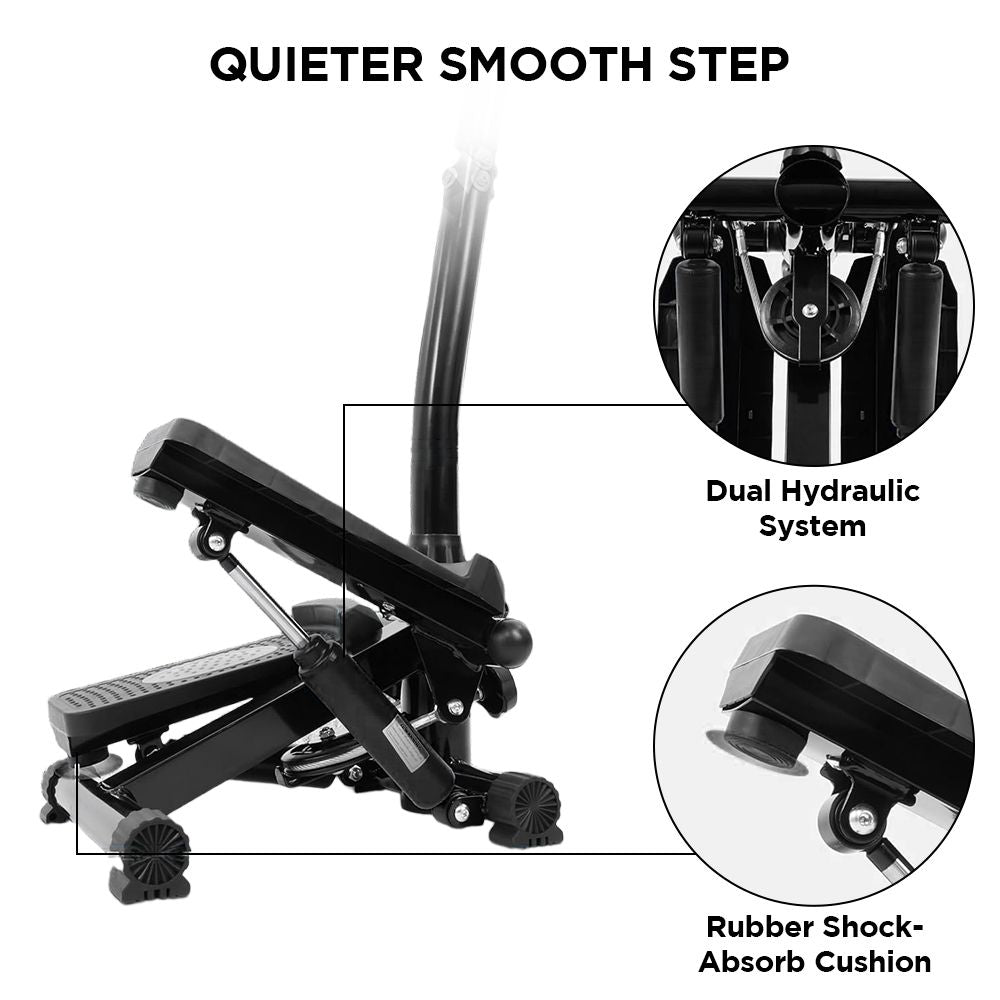 Stair Stepper with Handlebars Mini Stepper Machine Twisted Resistance Bands Twist Stepper Step Machine
