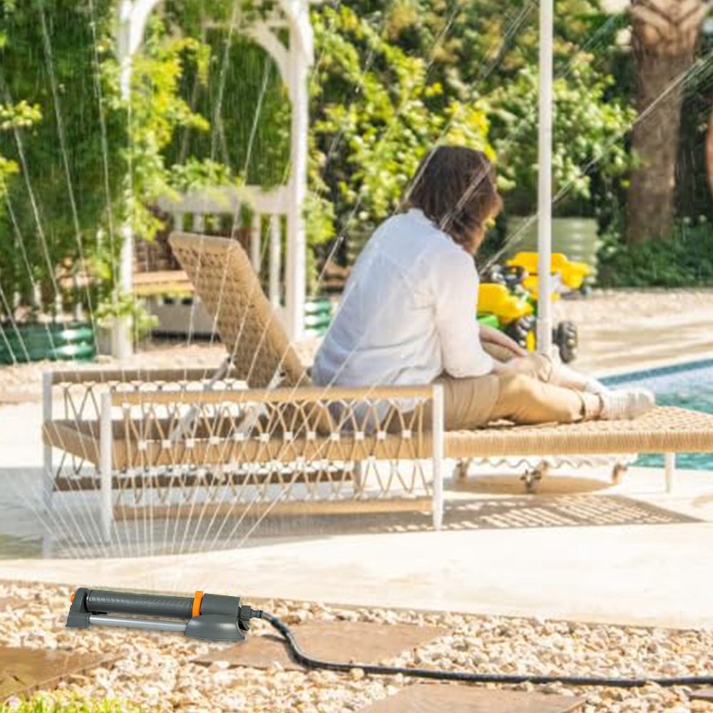 Oscillating Sprinkler with Adjustable Spray, 3600-Square Foot Coverage