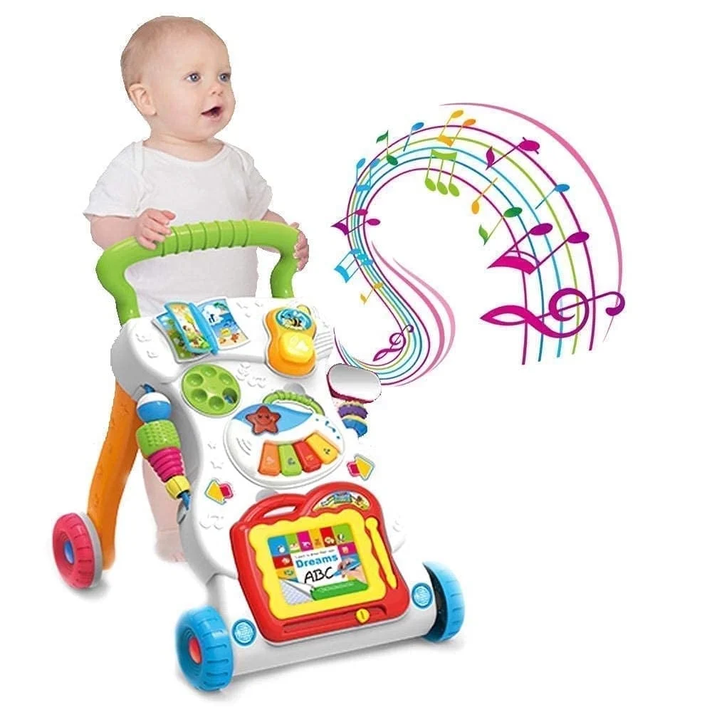 Baby Push Walker Sit to Stand Toddler Learning Walking Toys for 6 12 24 Months