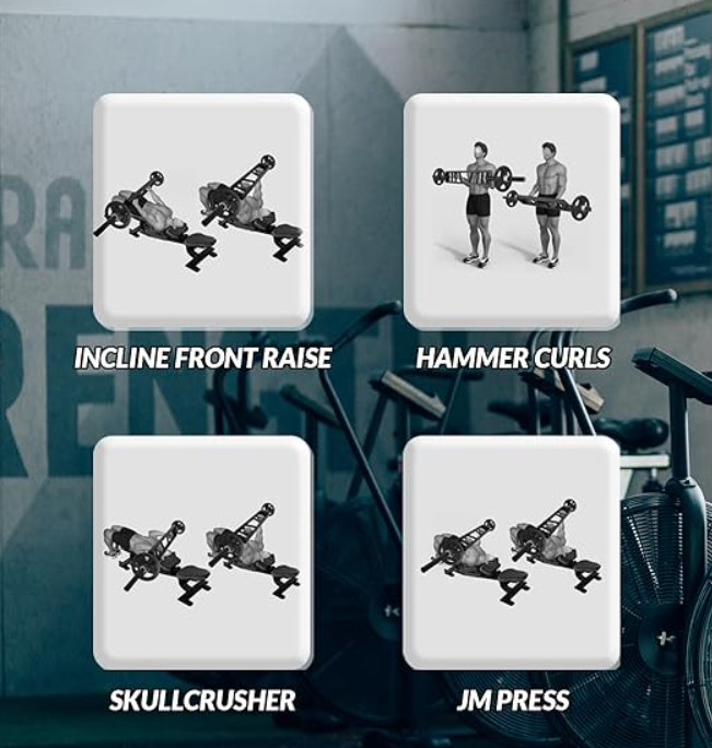 Multi Grip Barbell – Swiss Bar with 3 Positions for Angled Neutral Grip Pressing Lifting Curls 7 Feet Long