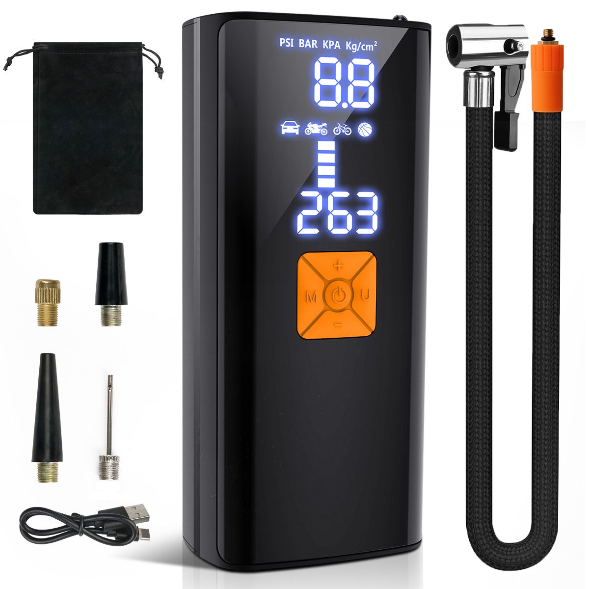 Tire Inflators Cordless Air Pump, Suitable for Car, Motorcycle,Bike Tires and Balls with Gauge for Car Tires 20000mAh and 150PSI Digital LCD