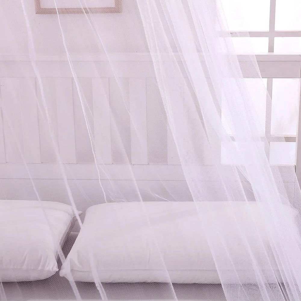 Universal Dome Mosquito Mesh Net Hanging Bed Canopy White