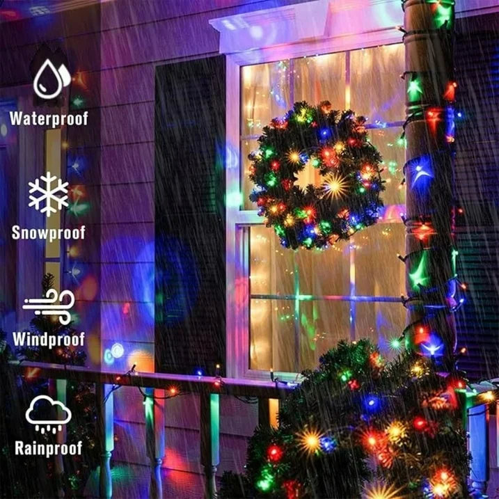 Solar String Lights 75ft 200 LED Outdoor Solar Lights 8 Modes Solar Christmas String Lights
