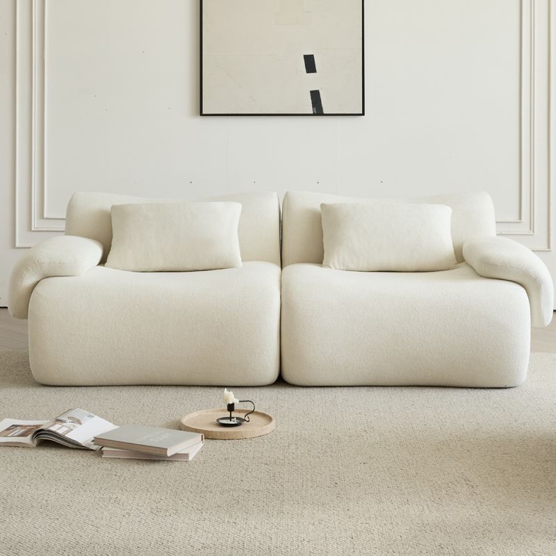 Modular Sectional Sofa 79" Sectional Couches 2 Seater Chenille Couch Beige