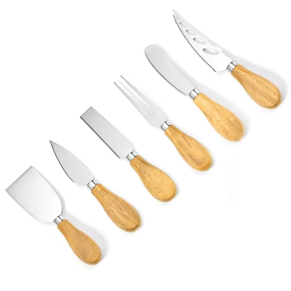 6 Pieces Cheese Knife Cutlery Gift Set, Cheese Knives Set Cheese Spreader Slicer Cheese Cutter Cheese Fork Cheese Spreading Knife