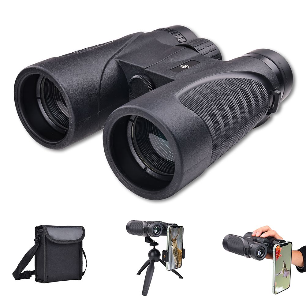 Binocular Telescope 12x42 HD Binocular for Smartphone Adult Handheld Telescope Bird Watching Hiking Wildlife