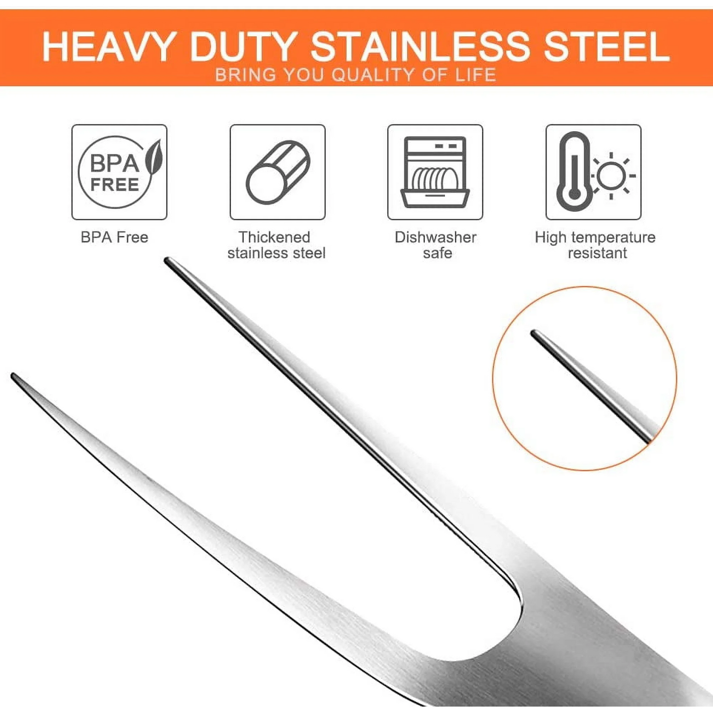 21 Pieces Stainless Steel BBQ Accessories Grill Tools Set for Outdoor Camping Grilling Best Professional Grill Gift on Birthday Wedding