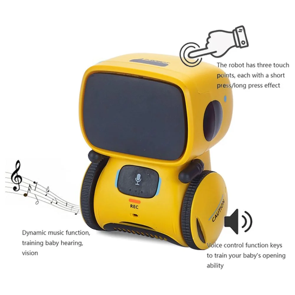 Smart Robot Toy Talking Robots Intelligent Partner And Teacher Kids Age 3+ Yellow