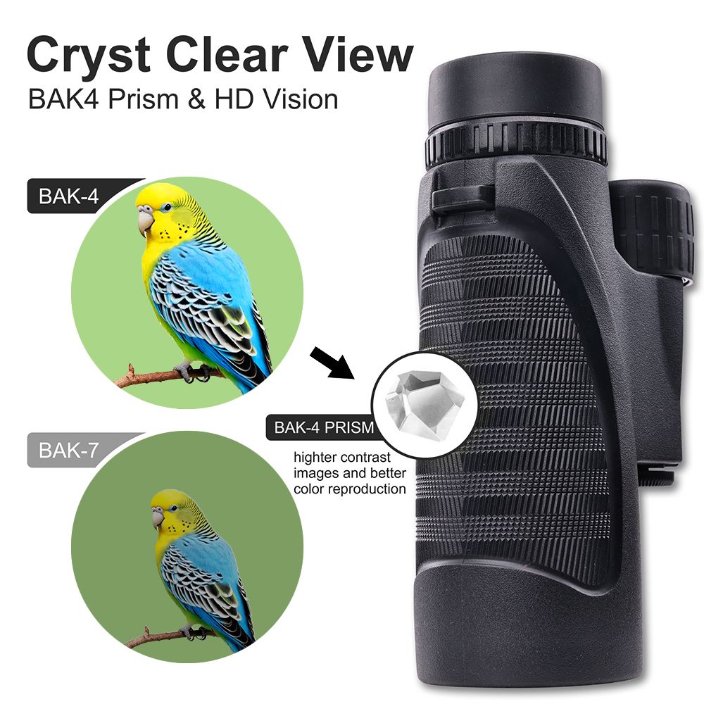 Binocular Telescope 12x42 HD Binocular for Smartphone Adult Handheld Telescope Bird Watching Hiking Wildlife
