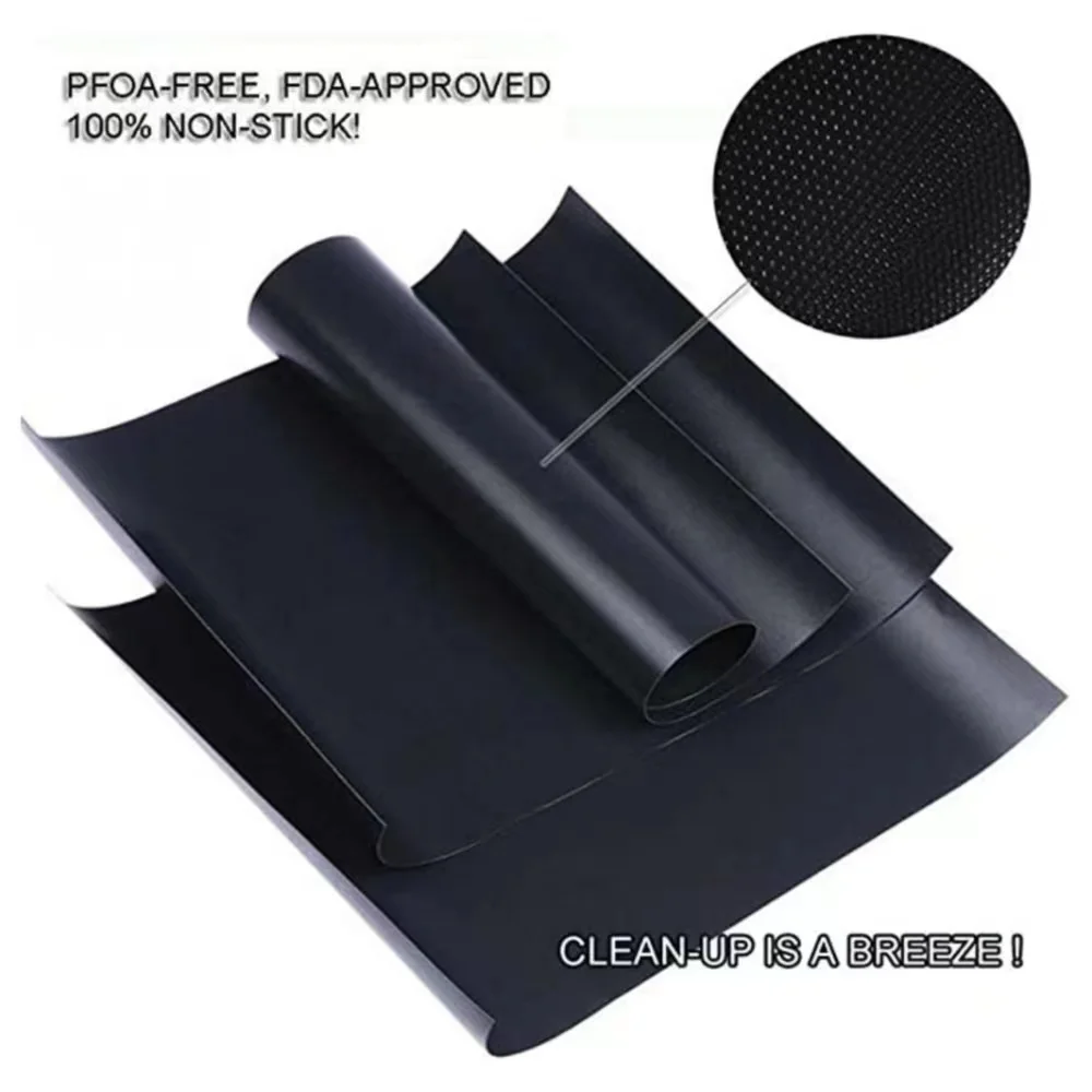 BBQ Grill Mat Set of 5 Baking Mats Resuable Non-Stick Electric Grill Gas Charcoal BBQ 15.75 x 13 inch