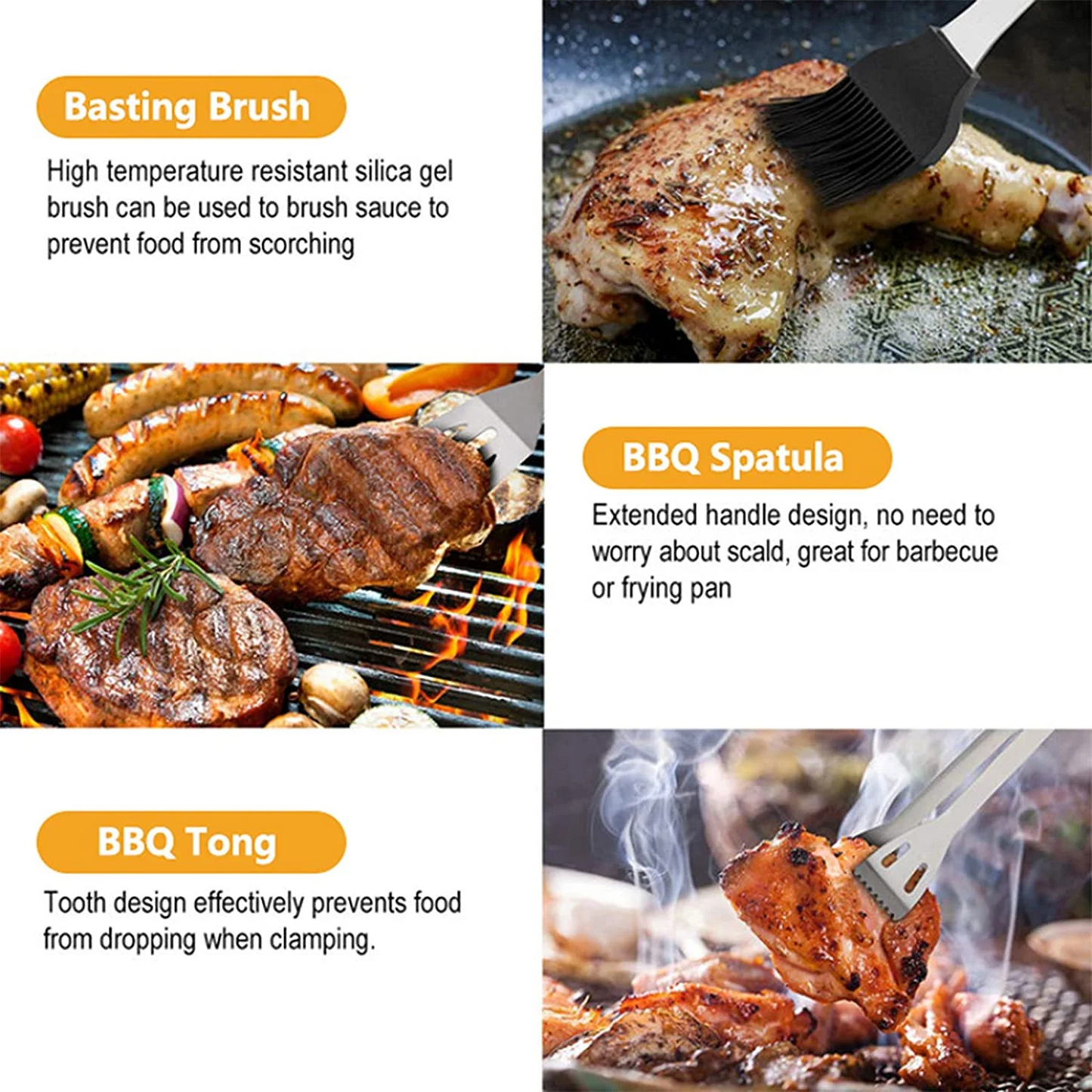 21 Pieces Stainless Steel BBQ Accessories Grill Tools Set for Outdoor Camping Grilling Best Professional Grill Gift on Birthday Wedding