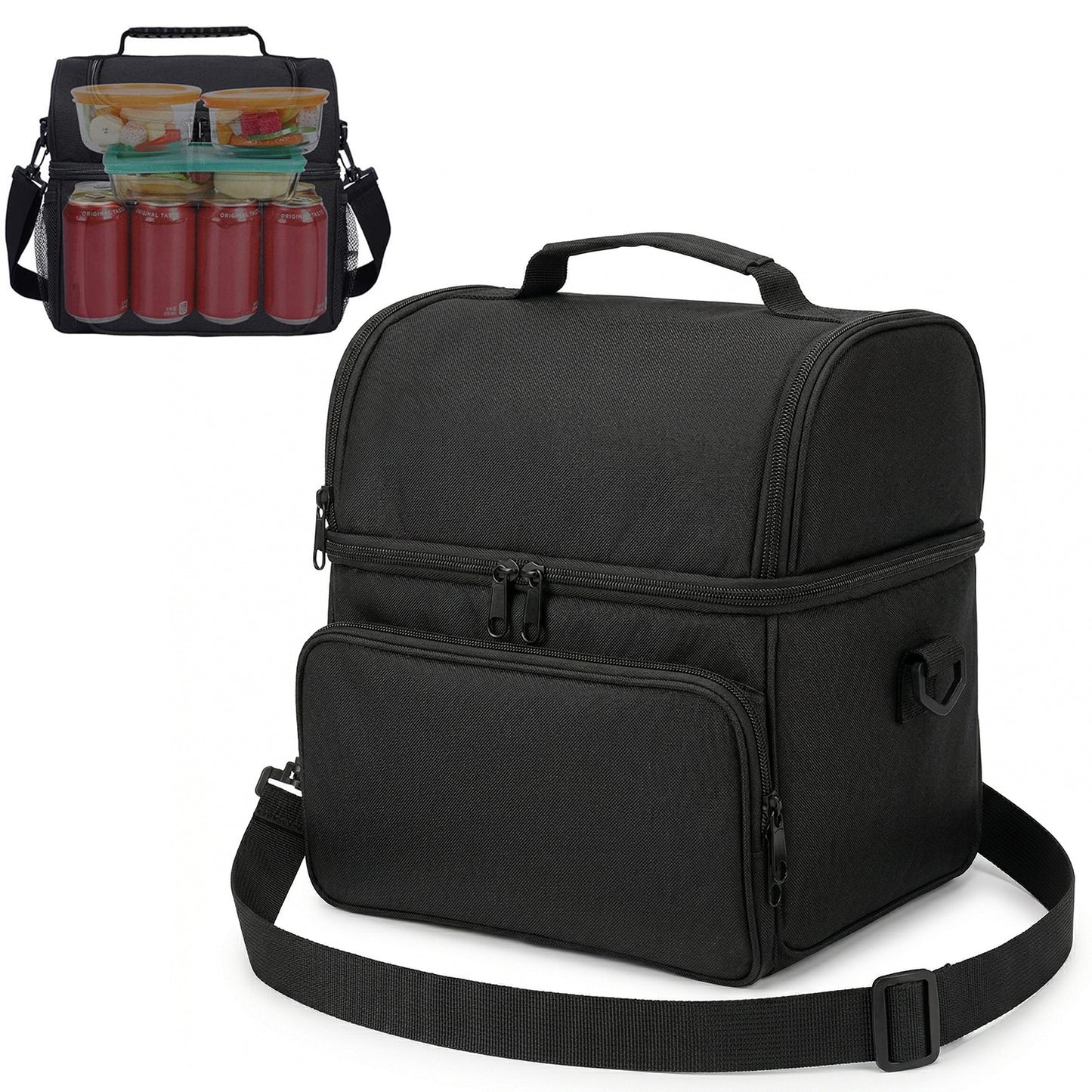 Camping Cooler, Worksite Lunchbox, Soft Shell Lunch Bag for Construction Sites, Work and Everyday Use