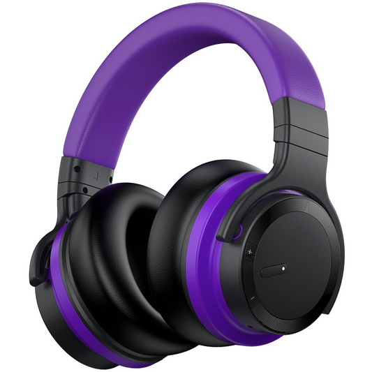 E7 Enhanced Active Noise Cancelling Wireless Bluetooth Headphone Purple