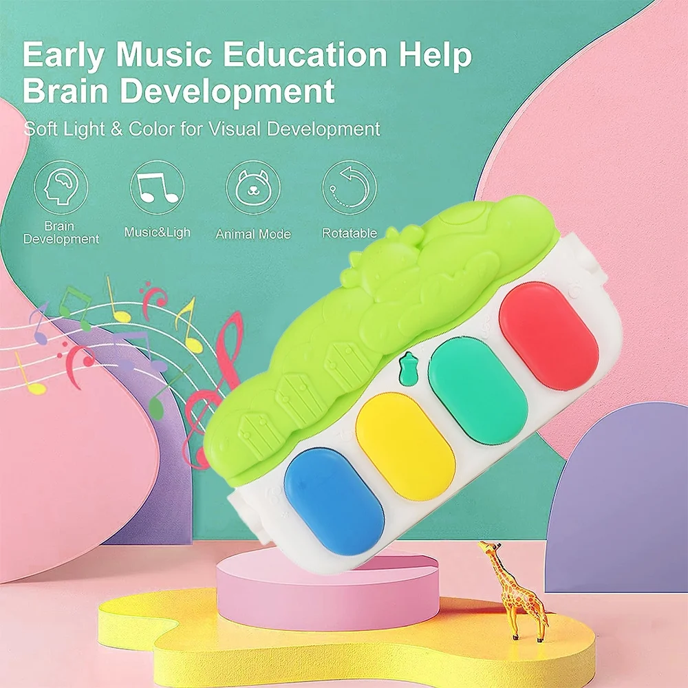 Dinosaur Themed Baby Play Mat Piano Toys Music Gym Floor Playmat