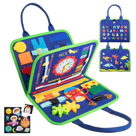 Montessori Busy Board Book Sensory Learning Toys for Toddlers