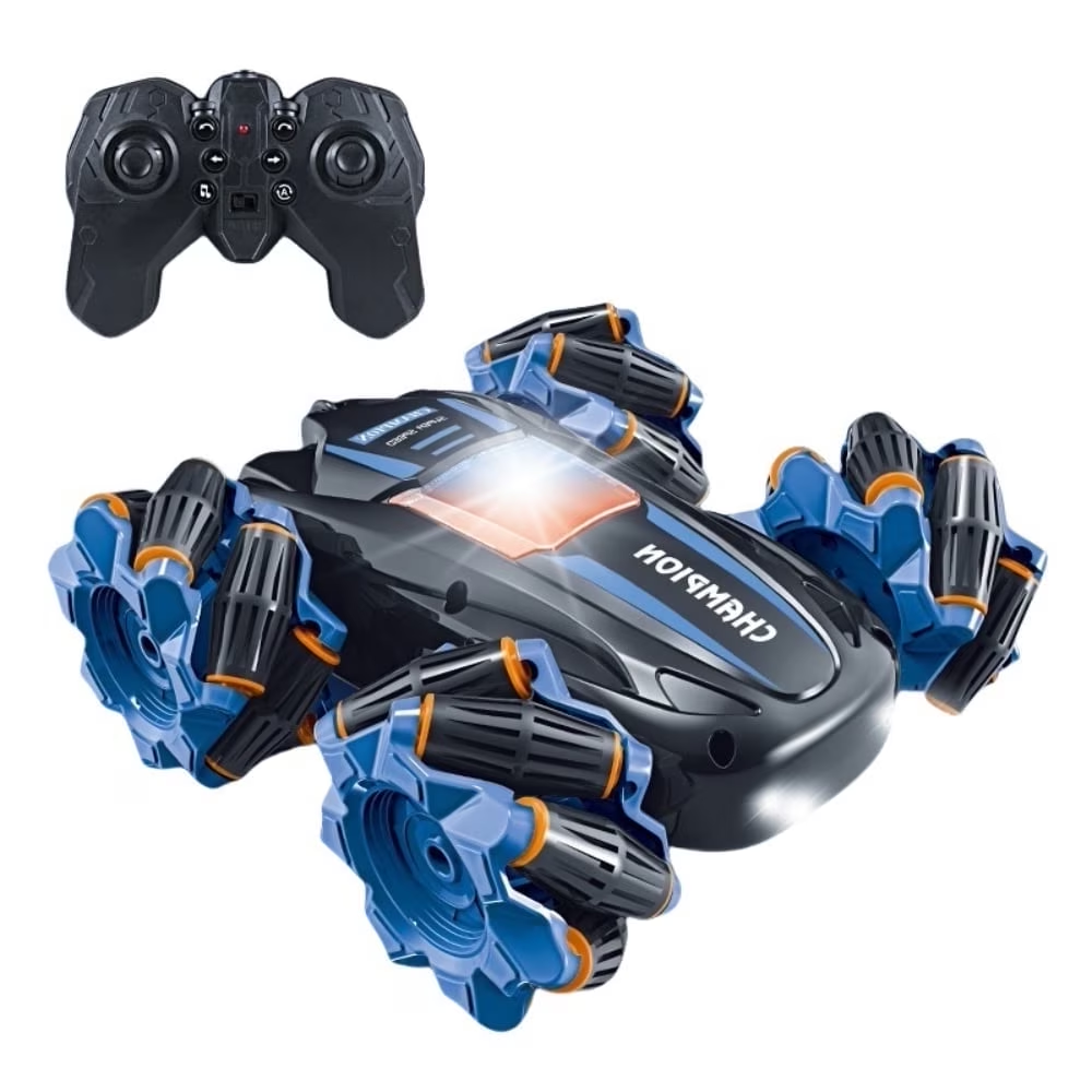 4WD RC Stunt Car with Lights 360° Spins Remote Control Toy for Boys Girls Kids