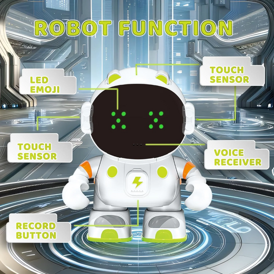 Gesture Sensing & Voice Control Robot Toy for Kids, Interactive Walking Dancing Robot with LED Lights