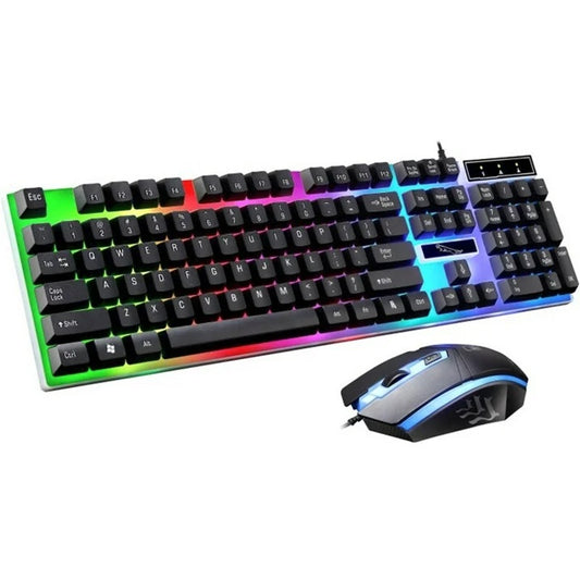 LED Gaming Keyboard and Mouse Combo with Rainbow Backlit