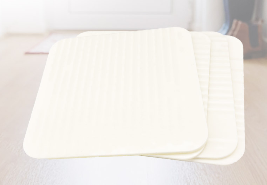 4 Pack Vacuum Tech Non-Slip Rug Pad - Damage-Free Gripper for Hardwood Floors, Keeps Corners Flat & Rugs Secure