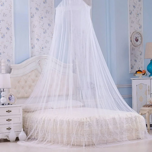 Universal Dome Mosquito Mesh Net Hanging Bed Canopy White