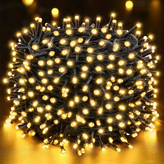 66ft LED Twinkle Christmas String Lights with 8 Modes for Indoor Outdoor Xmas Tree Wedding Party Decoration (Warm White)