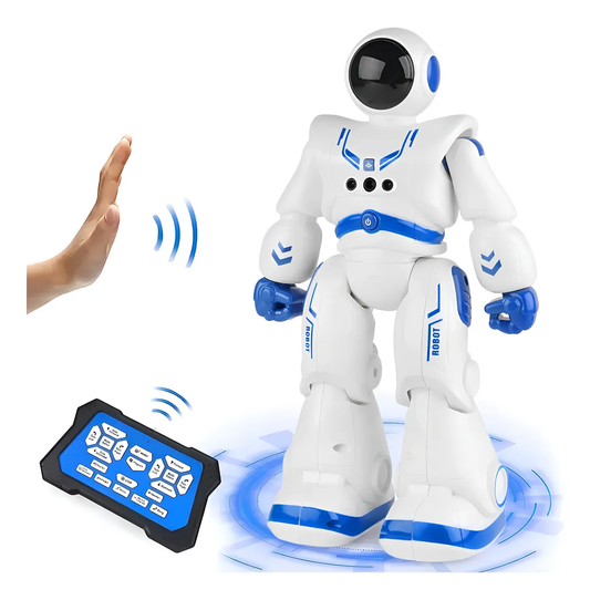 Robot Remote Toy Gestures Control and STEM Educational Toy for Kids 5 Years Older Up White