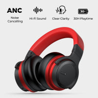 E7 Enhanced Active Noise Cancelling Wireless Bluetooth Headphone Red