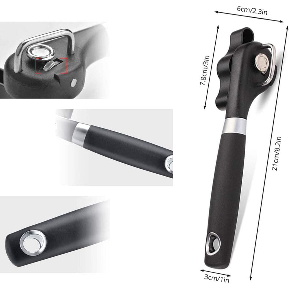 Manual Can Opener Safe Smooth Edge Stainless Steel