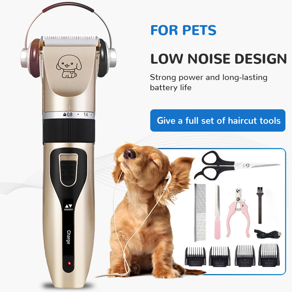Low Noise Pet Grooming Kit Rechargeable Pet Hair Clipper