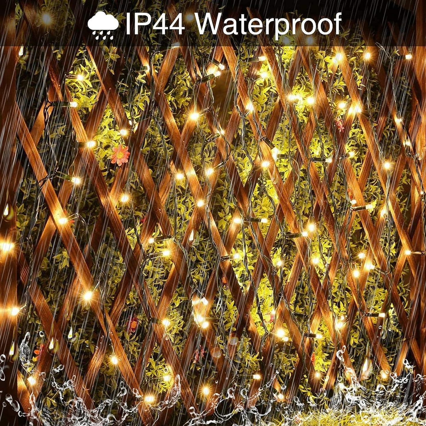 82Ft 200pcs Christmas String Lights LED Twinkle Cluster Lights with 8 Modes Function for Christmas Warm White