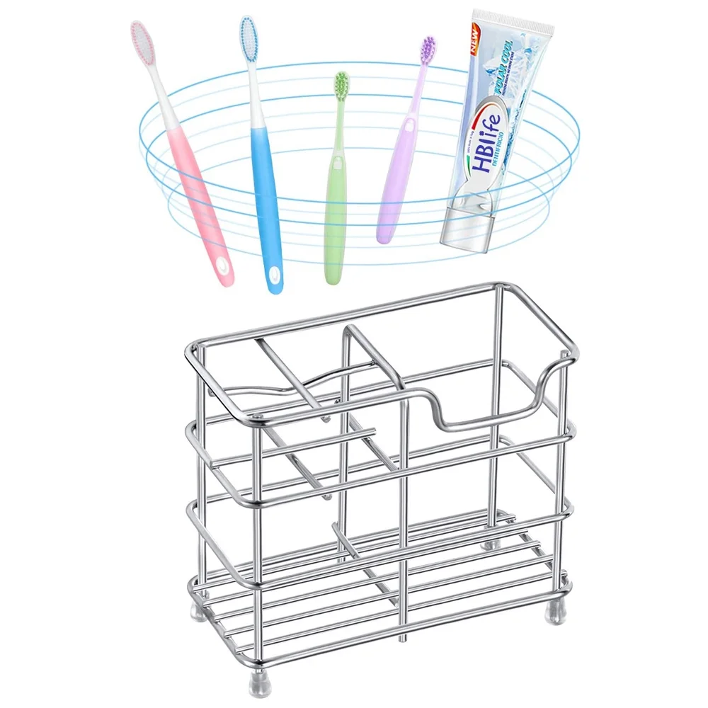 Stainless Steel Bathroom Toothbrush Holder Toothpaste Holder