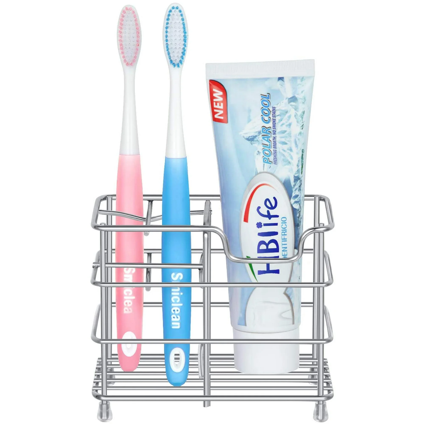 Stainless Steel Bathroom Toothbrush Holder Toothpaste Holder