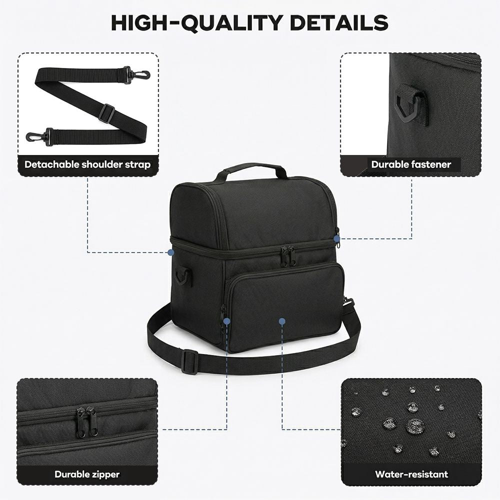 Camping Cooler, Worksite Lunchbox, Soft Shell Lunch Bag for Construction Sites, Work and Everyday Use