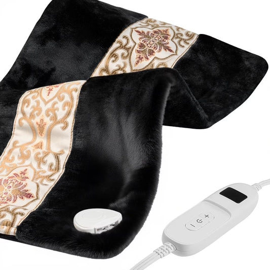 Heating Pad 12"x24" for Back With 10 Heating Setting Temperature Control Auto-off Machine Washable Black